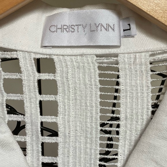 Christy Lynn Madeline play suit, Ivory, Large - Picture 13 of 15